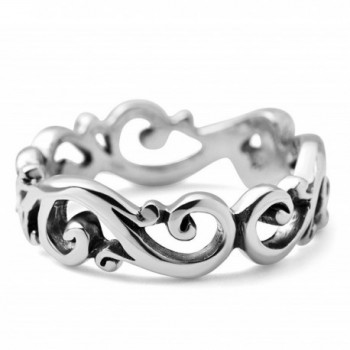 Sterling Silver Filigree Curves Pattern