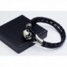 DATORA Leather Bracelet Chrome Closure