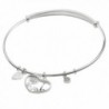 Sterling Silver Crystal Adjustable Bangle