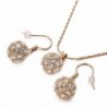 Yoursfs Shamballa Necklace Earrings Cocktail in Women's Jewelry Sets