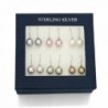 Sterling Multi colors Freshwater Cultured Earrings