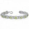 Peridot Bracelet Sterling Silver 7.00 Carats Vintage Design - CS111PMCRWN