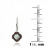 Sterling Silver Garnet Created Earrings in Women's Drop & Dangle Earrings