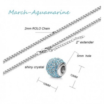 LOYALLOOK Stainless Steel Birthstone Necklace in Women's Pendants