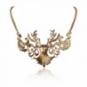 Jane Stone Moose Head Vintage Clavicle Jewelry Fashion Summer Pendant Unique Necklace(Fn0786) - Antique Bronze - CB11LHMP6PV