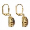 Yellow Gold plated Earrings 12x10mm Genuine