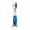 Choruslove Blue Rockets Pendant Charm with Star 925 Sterling Silver for European Style Bracelet - CA182IRGE0O