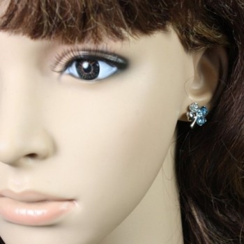 Swarovski Elements Crystal Rhodium Earrings in Women's Stud Earrings