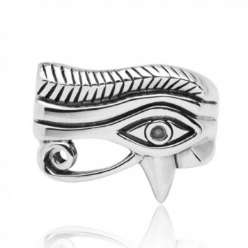 925 Sterling Silver Eye of Horus Egyptian Symbol of Protection Unisex Band Ring 6- 7- 8 - C212MZC032I