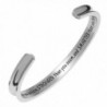 Cuff Bangle Bracelet You Are Braver than You Believe Stainless Steel Inspirational Jewelry - C9186M58LTD