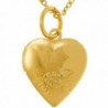 Lifetime Jewelry Tiny Heart Locket- 24K Gold Over Bronze- Pendant Necklace (Comes with or without Chain) - CS188DKO2HX