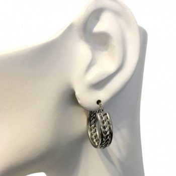 Stainless Twisted Middle Earrings Polishingcloth
