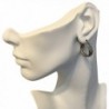 Stainless Twisted Middle Earrings Polishingcloth in Women's Hoop Earrings