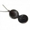 Flower Photo Locket Necklace Antiqued in Women's Lockets