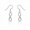 Sterling Silver Infinity Figure 8 High-Polish- Solid Dangling Earrings - CO11BTPZX7H