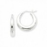 Sterling Silver Puffed Hoop Earrings - 20mm (3/4 Inch) - CY116RRB8H1