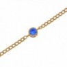 Simulated Tanzanite Round Bezel Bracelet 14Kt Rose Gold Plated Over .925 Sterling Silver - C61281UG3Z3