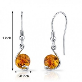 Baltic Spherical Fishhook Earrings Sterling