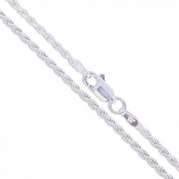 Sterling Silver Diamond-Cut Rope Chain 1.1mm 1.4mm 1.5mm 1.7mm 2.2mm Solid 925 Italy New Necklace - CU126FL2AP1