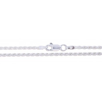 Sterling Silver Diamond Cut Necklace 2210 18 in Women's Pendants