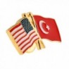 PinMarts Turkey Crossed Friendship Enamel