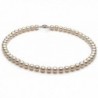 Everyday 10K Gold White Freshwater Cultured Pearl Necklace- 18 Inch Princess Length - CY12O1X1K5D