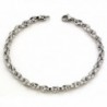 Women's Thick Link Chain Bracelet Stainless Steel Silver Color 7.5" - CQ12IYWP6LF
