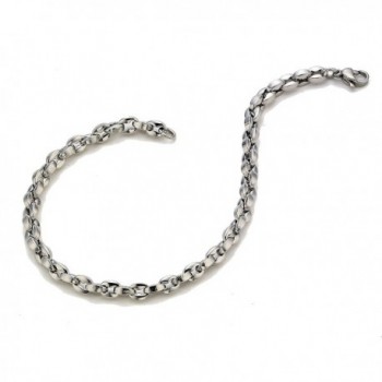 Womens Thick Bracelet Stainless Silver