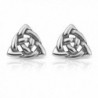 Sterling Trinity Triangle Triquetra Earrings