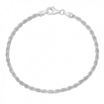 2.6mm 925 Sterling Silver Nickel-Free Diamond-Cut Rope Link Italian Chain + Bonus Polishing Cloth - CR12JXAWDZD