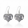 Writer Pave Heart Earrings French Hook Clear Crystal Rhinestones - CS1240KTZ53