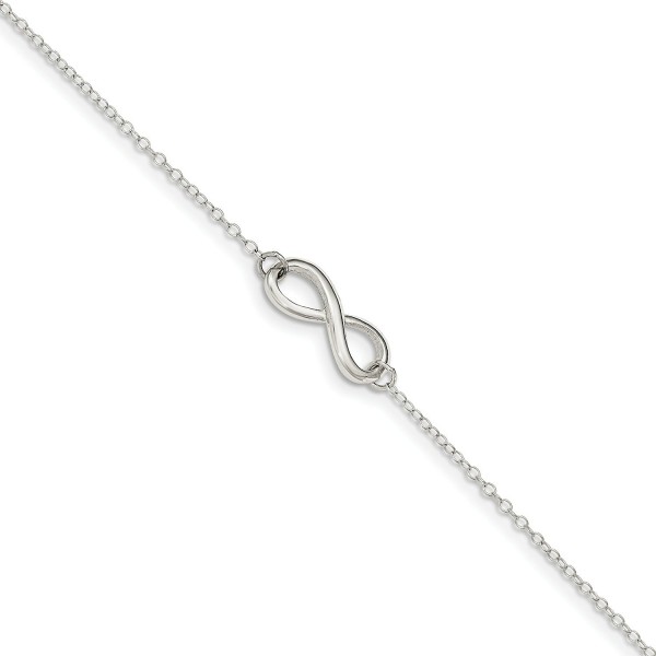 925 Sterling Silver Infinity Symbol Anklet 9inch - CD187EDOL4O