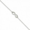 925 Sterling Silver Infinity Symbol Anklet 9inch - CD187EDOL4O