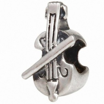 Violin Charms Authentic 925 Sterling Silver Charm Jewelry for Charms Bracelet - C812DT3GX2F