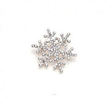 Welcomeuni Fashion Brooch Pin Crystal Rhinestone Large Snowflake Winter Snow Theme - C2128F9DIGR