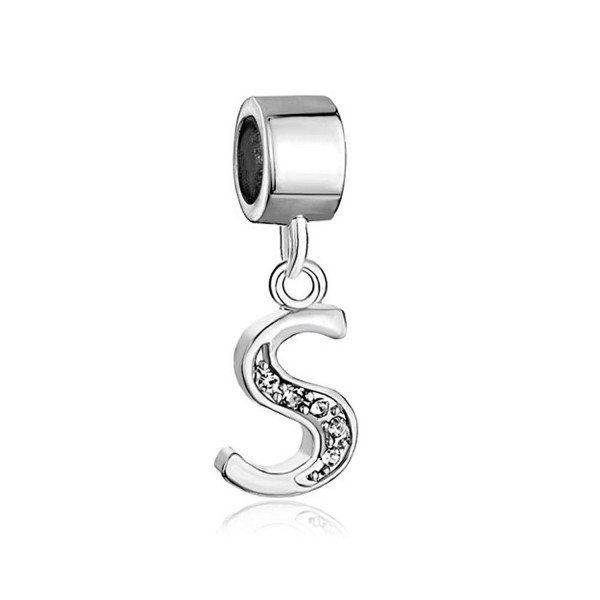 Q&Locket A-Z Alphabet Letter Charms Initial Dangle Bead For Bracelet - C317XWNM0TH