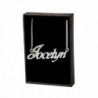 Name Necklace "Jocelyn" - 18K White Gold Plated - CG11KR016RB