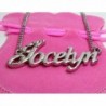 Name Necklace Jocelyn White Plated