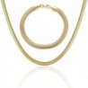 Mytys Brass Alloy Link Curb Chain Necklace Bracelet Unisex Accessory Jewelry for Men Women - Gold - CL182002OOW