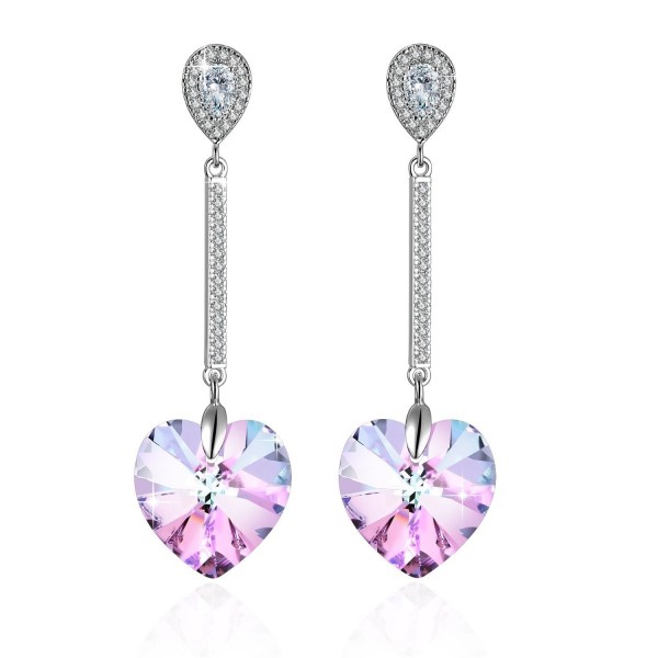 Swarovski Elements Earrings Crystals Birthstone - Purple - CO12OBRR2YY