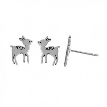 Boma Sterling Silver Deer Fawn Stud Earrings - CQ12DLO45EZ