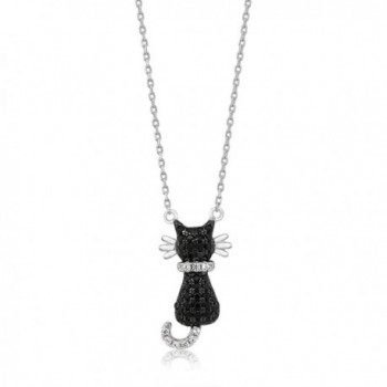 Sterling Zirconia Sitting Pendant Necklace