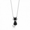 Sterling Zirconia Sitting Pendant Necklace