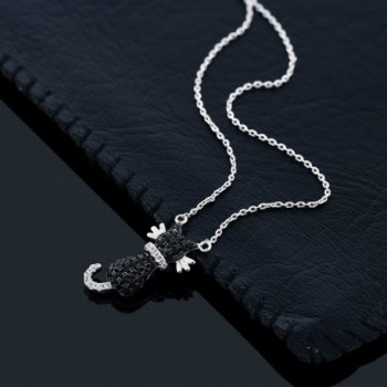 Sterling Zirconia Sitting Pendant Necklace in Women's Pendants