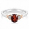 Sterling Silver Garnet Diamond Available