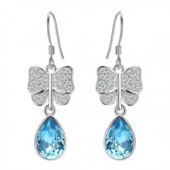 EleQueen Sterling Butterfly Aquamarine Swarovski - Aquamarine Color - C512O8TSJX0