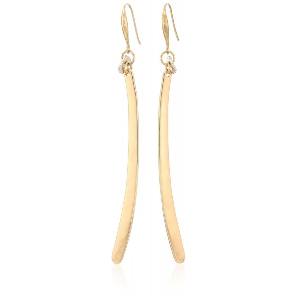 Robert Lee Morris Womens Gold Linear Earrings - Shiny Gold - C21860XOTZQ