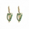 Irish Harp Earrings Gold Plated & Enamel Made in Ireland - C9118NB0P1T