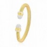 Edforce Stainless Stackable Bracelet Zirconia