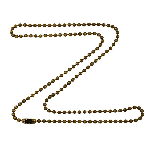 2.4mm Antique Brass Ball Chain Necklace with Extra Durable Color Protect Finish - CO12IERVUI3